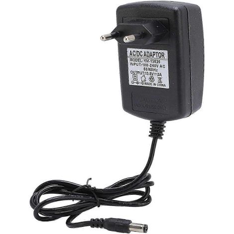 Adaptateur secteur 13,5 V 2 A avec câble de charge CC 5,5 x 2,5 mm pour écran LED, haut-parleur et commutateur. (1/5)