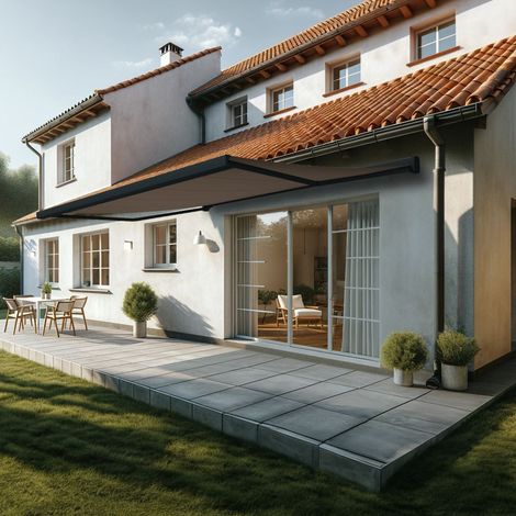 Toldo cofre GATA 5,00x3,50 M (Manual - Gris antracita estructurado RAL7016ST - Topo) (1/5)