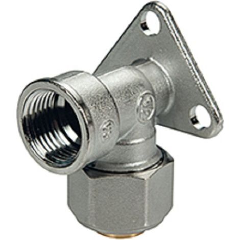 GOMITO CON STAFFA A MURO FEMMINA 1/2"X16X2 PER MULTISTRATO GIACOMINI R572MX048