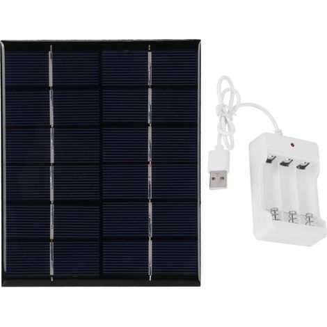 Panneau d\'alimentation solaire 2W 6V avec chargeur de batterie AA pour projet scientifique bricolage produit solaire (1/5)