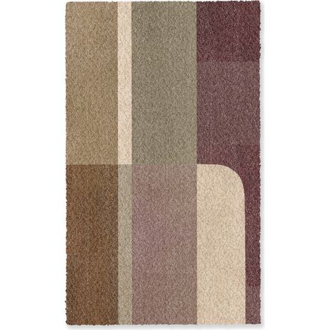 TAPPETO Pianure - Astratto - Bordeaux - Linee 90x150 cm (1/5)