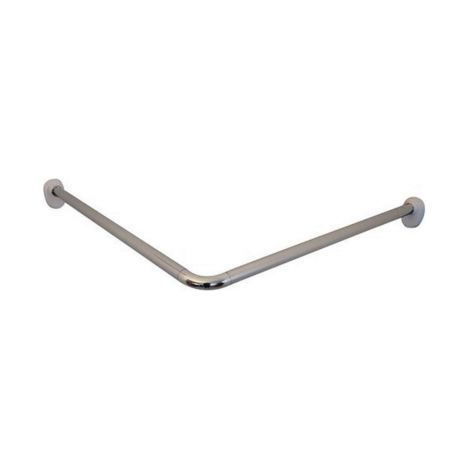 BASTONE TUBO PER TENDA DOCCIA VASCA 2 LATI ALLUMINIO CROMATO cm 80X80