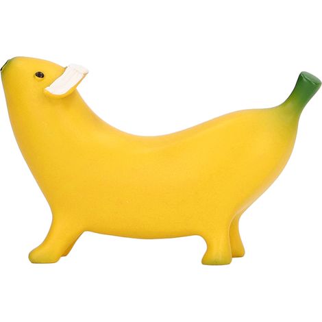 Lustige und leichte Bananenhund-Dekoration aus Kunstharz