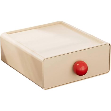 Boîte de rangement de bureau empilable, compartiments divers, organisateur de bureau gain de place, tiroir de bureau pour chambre d'étudiant, bureau ou maison-white