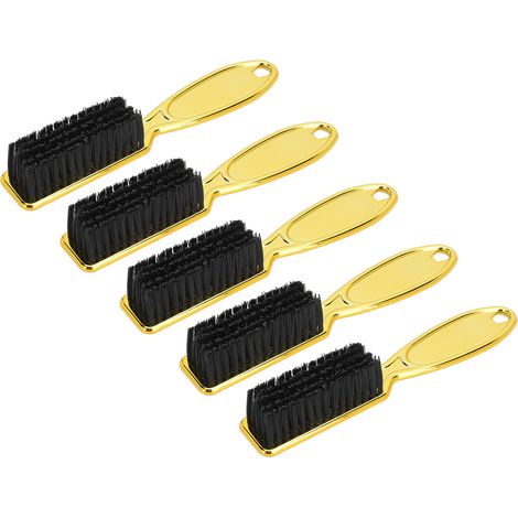 5 pièces Brosses de Nettoyage pour Tondeuse à Barbe, Accessoire de Soin Barbier avec Finition Dorée (1/5)