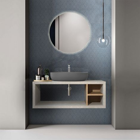 Composizione bagno sospesa aperta 110 cm Master grigio nuvola (1/5)