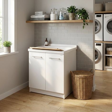 Mobile per lavatoio 75x61x81 cm con asse in legno – Revine  Dolomite