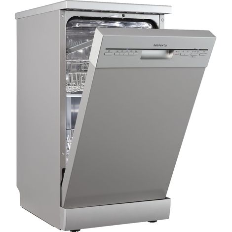 Geschirrspüler Spülmaschine freistehend oder unterbaufähig 45 cm Silber Respekta