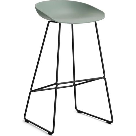 [NEUWERTIG] B-Ware Hay Barhocker Hocker Aas 38 Kunststoff Sitzschale Stahlgestell Grün