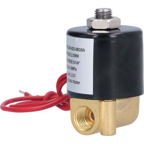 Électrovanne 2 voies à action directe 0-1,0 MPa, démarrage sans pression, raccord 1/4", 110 V CA (1/5)