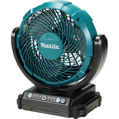 [NEUWERTIG] B-Ware Makita Akku-Lüfter Standventilator mit Oszillation 3 Stufen Kunststoff türkis (1/2)