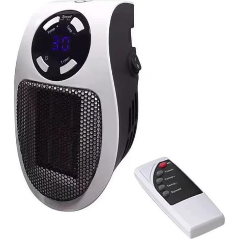 Radiateur électrique - Mini Radiateur céramique - 500W - Télécommande - Portable (1/4)