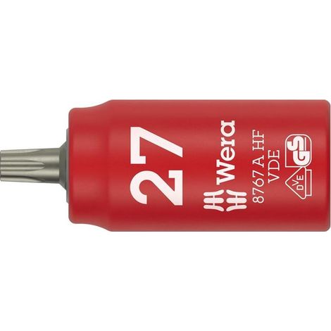 WERA Steckschlüsseleinsatz 8767 A VDE HF 1/4 ″TX 27 Länge 36 mm (1/4)