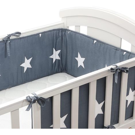 Protection de lit bébé en tissu mesh respirant - 180 cm (1,8 m, bleu)