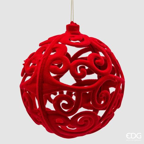 EDG Addobbo Palla Di Natale Velvet 15 Cm
