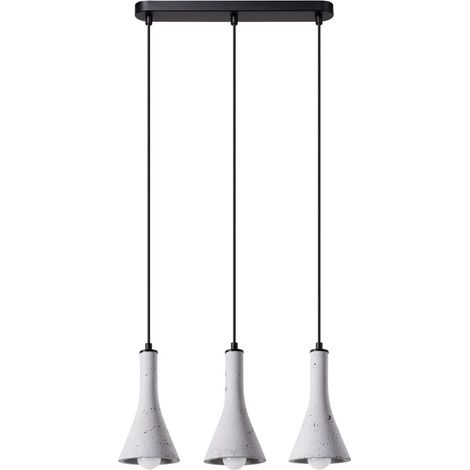 Lámpara colgante Alna 3 luces , cemento (1/5)