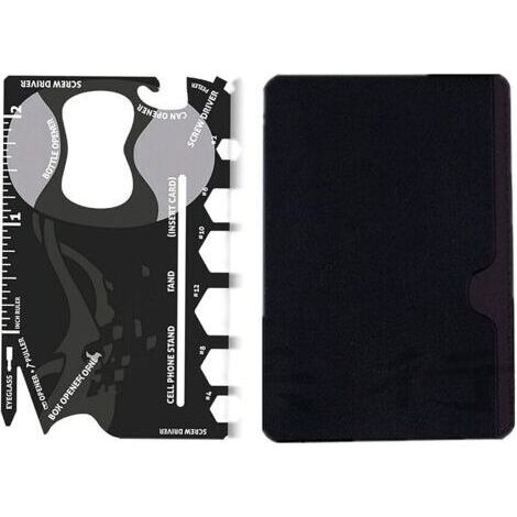 Multi Tool,18 en 1 Carte Multifonction Porte-outil en Acier inoxydable Multi-outils Outils de Poche Gadget Ouvre-bouteilles Hommes Camping en Plein Air Accessoires de Bricolage (1/5)