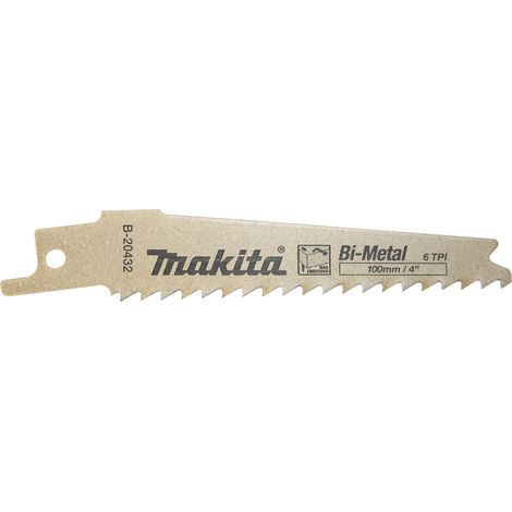 Lote de 5 hojas de bi-metal MAKITA B-20432 para madera con clavos (10 a 50 mm)