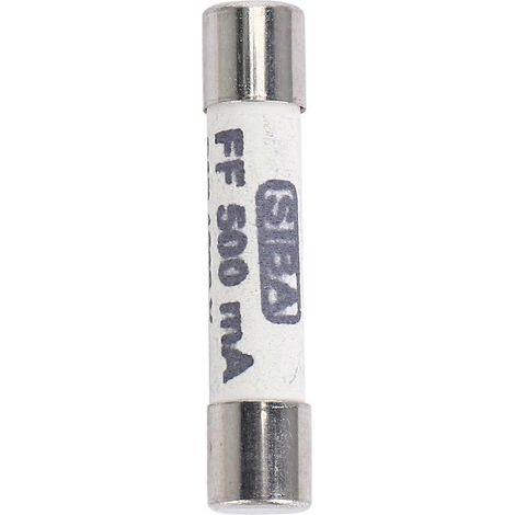 Fusible en céramique blanche 1000 V 500 mA 6,3 x 32 mm pour multimètre (1/5)