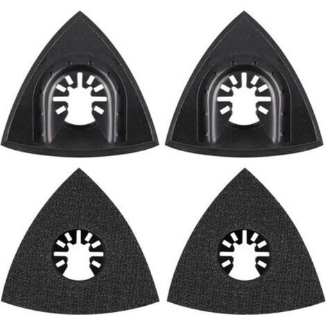 4Pcs Delta Patin de Ponçage 80mm Multi-outil Accessoires pour Patin de Fixation, Lame à Multi Outil, Accessoires Outil Oscillant (1/4)