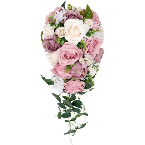 Roses Artificielles pour Mariage - Bouquet Romantique de la Mariée et Demoiselle d'Honneur - Idée Cadeau Saint-Valentin