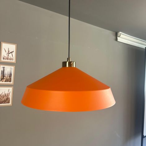 bamyum Lema Suspension Luminaire Rétro en Metal de 37,5 cm, Lustre de Salon Vintage, Éclairage de Plafond pour Chambre, Cuisine, Lampe Suspendue (1/5)