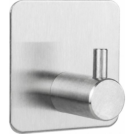 Porte-serviettes carré en acier inoxydable 14 cm, accessoires de salle de bain, argent (1/4)