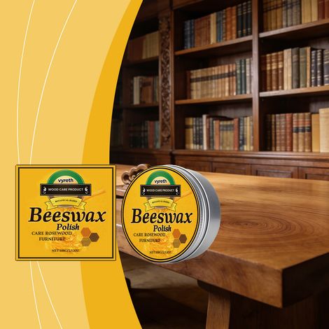 Bienenwachspolitur für Holzmöbel und -böden, Kratzerreparatur, Renovierung, Glanzpflege und Haushaltspflege – 100 g -- DTEKGAZ (1/5)