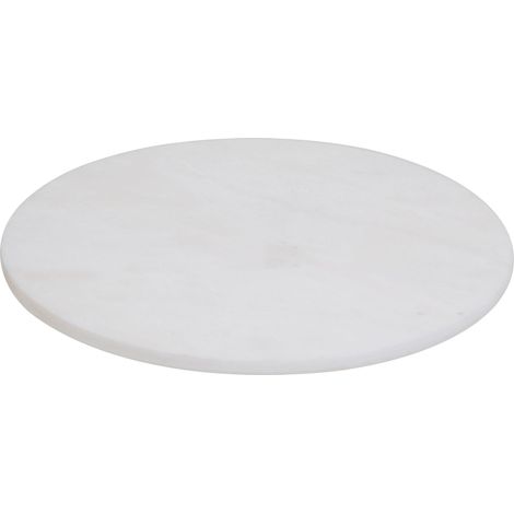 Premier Housewares Round White Marble Paddle Chopping Board Strong Versatile Cutting Board Non-Stick Surface Polished Finish w30 x d30 x h1cm