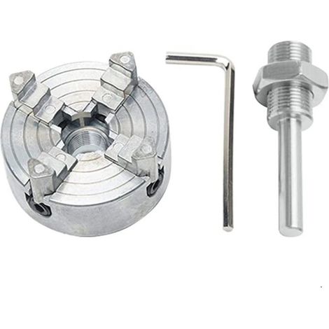 Mini-zinc alloy machine tool accessories, suitable for clamping various industrial parts, four-jaw chuck + connecting rod (1/5)