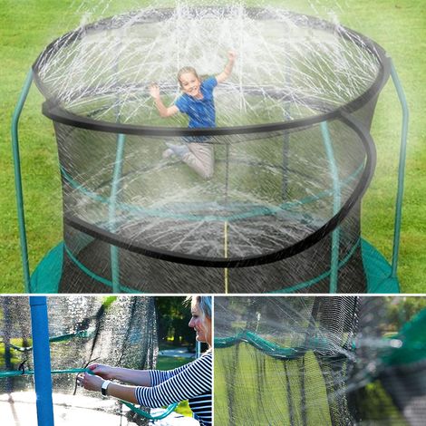 Arroseur de trampoline de 12 mètres - Tuyau robuste - Jeux d'eau d'extérieur amusants pour enfants - Jouets de parc aquatique