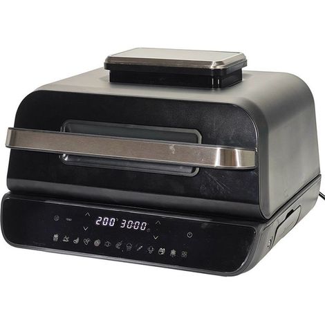 TrAdE Shop Traesio - Friggitrice Ad Aria Multifunzione Con Grill 3.8lt 1800w Cestello 4.5lt Con Luce Oblò - (1/3)