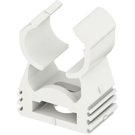 Clips en polyamide blanc - Clips monobloc - Diamètre : 32 mm - Blanc- Vendu à l'unité