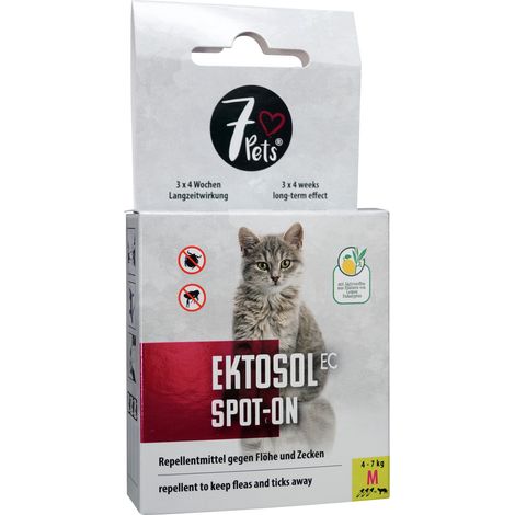 7Pets Ektosol EC Spot-On für Katzen, M - 3x 1,2 ml (1/2)