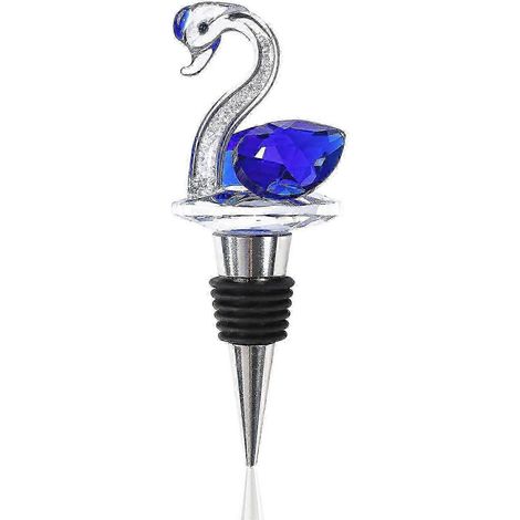 Bouchon de bouteille Cygne en cristal z - Liège en silicone réutilisable pour bars et mariages