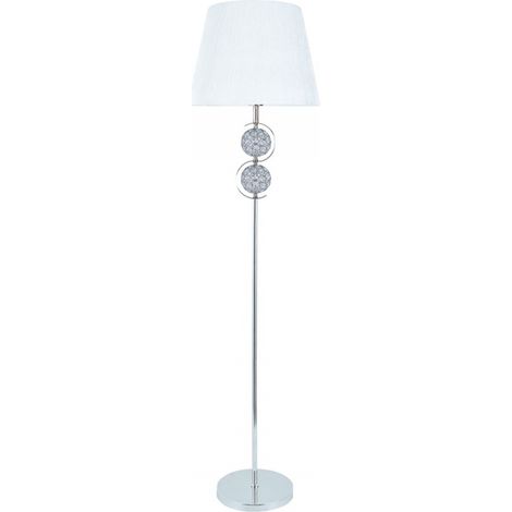 AKUNADECOR Lampadaire chromé avec abat-jour Modèle Honduras (1/4)