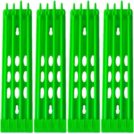4 soportes para anillas de paloma, estructura de 4 postes, plástico resistente, almacenamiento organizado, para criadores. (1/5)