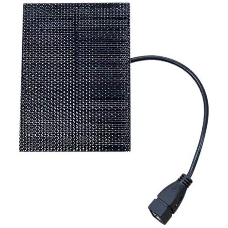 Sollbry Petit Panneau Solaire 5v Panneau D'alimentation Solaire 5W Mini Panneau Solaire Monocristallin Léger avec Câble USB Cellule Solaire pour Téléphones Mobiles, Banque D'alimentation, Lampes de Ca (1/5)