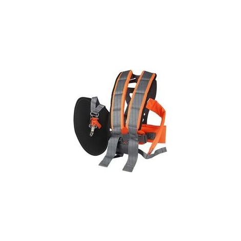 Sangle universelle pour débroussailleuse et taille-haie – Sangle réglable en nylon avec double bretelle et ceinture lombaire pour une répartition optimale de la charge (1/5)