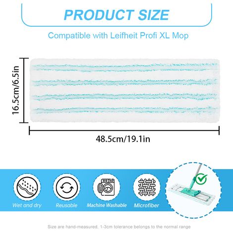 Adatto per 3 ricariche di panni in microfibra extra spessi Profi XL Micro Duo per la pulizia dei mop. (1/5)