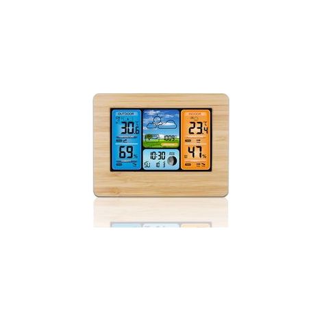 Wireless Weather Station with Color Screen, Indoor/Outdoor Temperature Display, ABS, for Individuals (1/5)