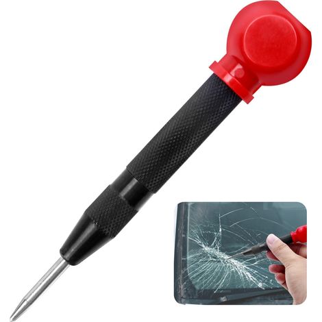 Pointeau Poinçon Central Automatique, Pointe de Marquage Réglable pour Métal, Bois et Verre – Outil Compact avec Mécanisme à Ressort, Utilisation à Une Main