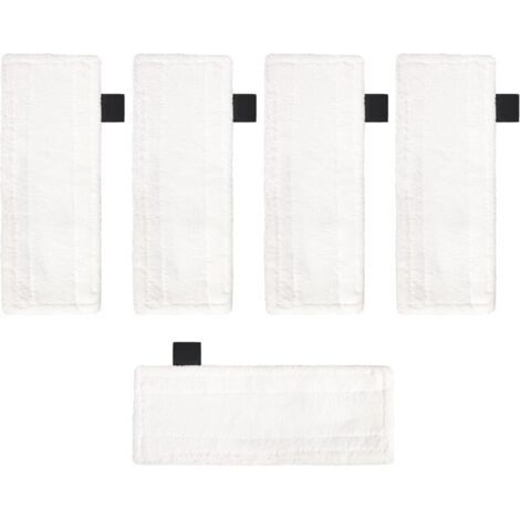 Lot de 5 tampons en microfibre - Compatibles avec les nettoyeurs vapeur Karcher EasyFix SC2 SC3 SC4 SC5 - Tampons de rechange pour balai vapeur - Accessoires de nettoyage (1/5)