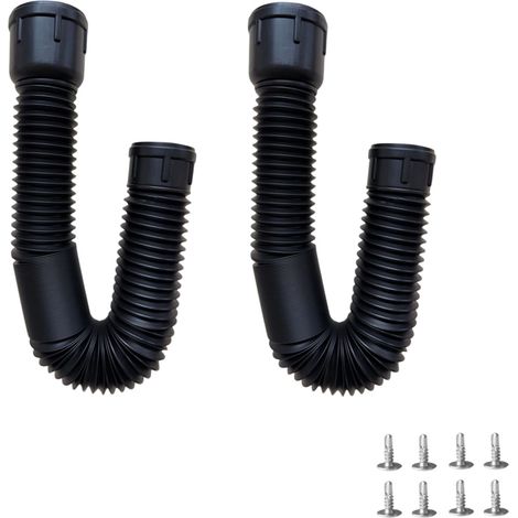 YISSALE -Outillage -Kit 2x rallonges de descente de gouttière télescopiques - Tuyaux flexibles extensibles pour évacuation eau de pluie - Maison, garage, abri de jardin, carport (1/5)