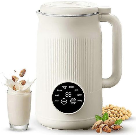 Cette machine à lait de soja de 1,2 litre (40 onces) est dotée des fonctions autonettoyante, départ différé et maintien au chaud elle permet également de réaliser des jus et des smoothies. Elle est é (1/5)