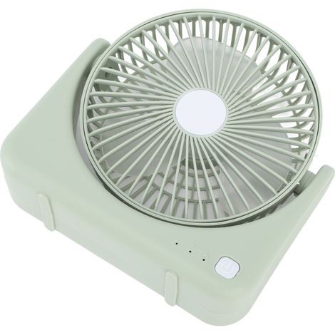 Petit ventilateur de bureau USB silencieux et portable pour la maison, la voiture, les voyages, le bureau, l'intérieur et l'extérieur (vert) (1/5)