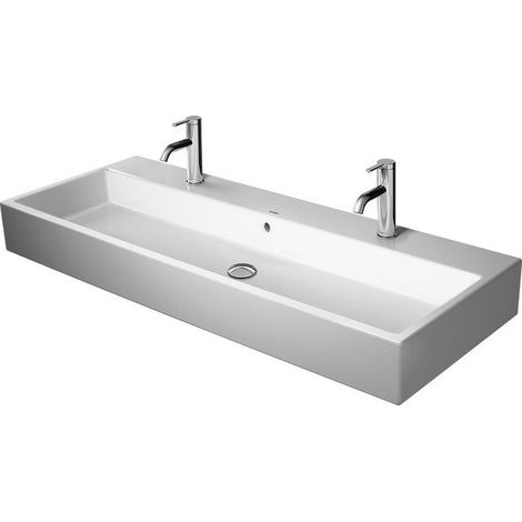 Lavabo Duravit VERO AIRavec plage de robinettrie 2 trous de robinetterie 1200x470mmavec trop plein we