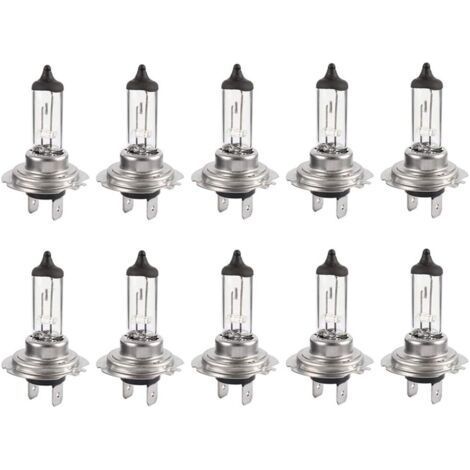 Lot de 10 ampoules halogènes H7 12V 55W – Température de couleur 4300K – Étanchéité IP68 pour un meilleur éclairage – Longue durée de vie – 10 ampoules (1/4)