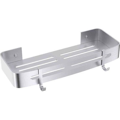 Etagere D Angle - Aluminium Anodise - Sans Perçage - 32 X 12 7 X 4 6 Cm - Charge Max 18 Kg - Pour Salle De Bain Cuisine Buanderie - 1 Piece (1/5)