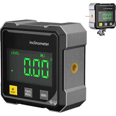 Vierseitiger magnetischer digitaler Winkelmesser, hintergrundbeleuchteter Würfel-Neigungsmesser für Tischkreissägen-Holzbearbeitung (1/4)